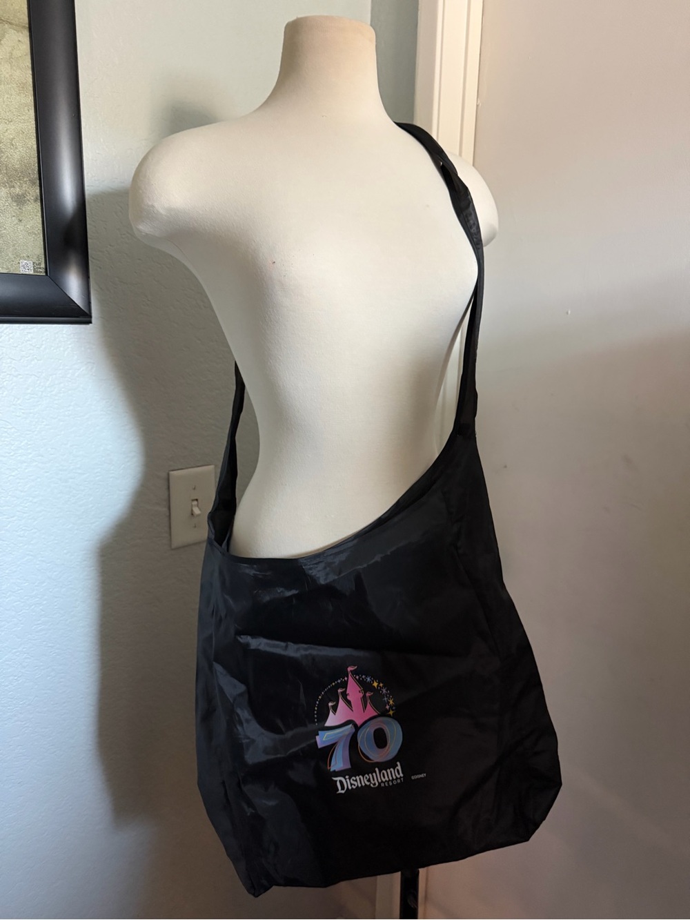 Disneyland 70th Anniversary Black Tote Bag